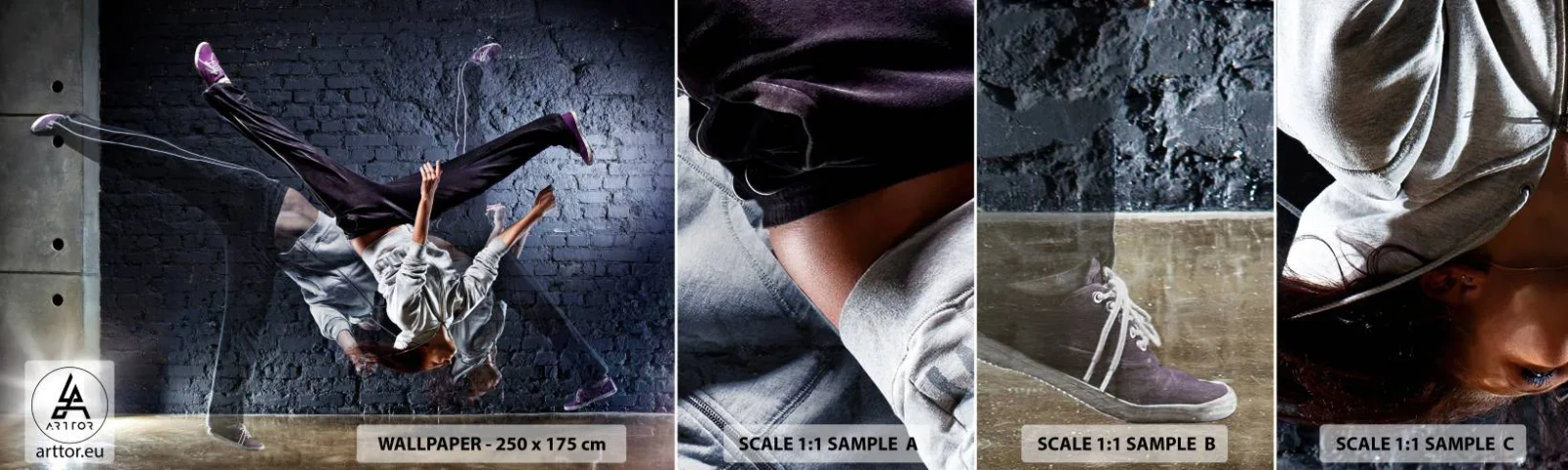 Échantillon De Papier Peint Standard Eco - Étoile de la rue - Danse, Personnes, Danseur - 100x30 cm