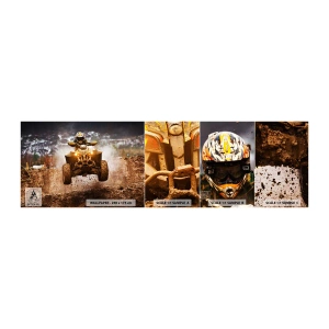 Échantillon De Papier Peint Standard Eco - No risk no fun - sport, Quad, Course - 100x30 cm