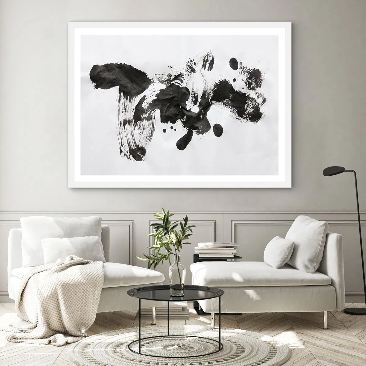 Affiche dans un cadre blanc - Poster - De la méthode dans la folie ? - 50x40 cm