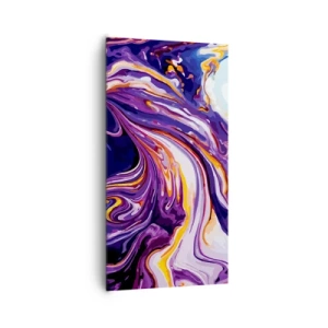 Impression sur toile - Image sur toile - La courbure de l'espace en violet - 65x120 cm