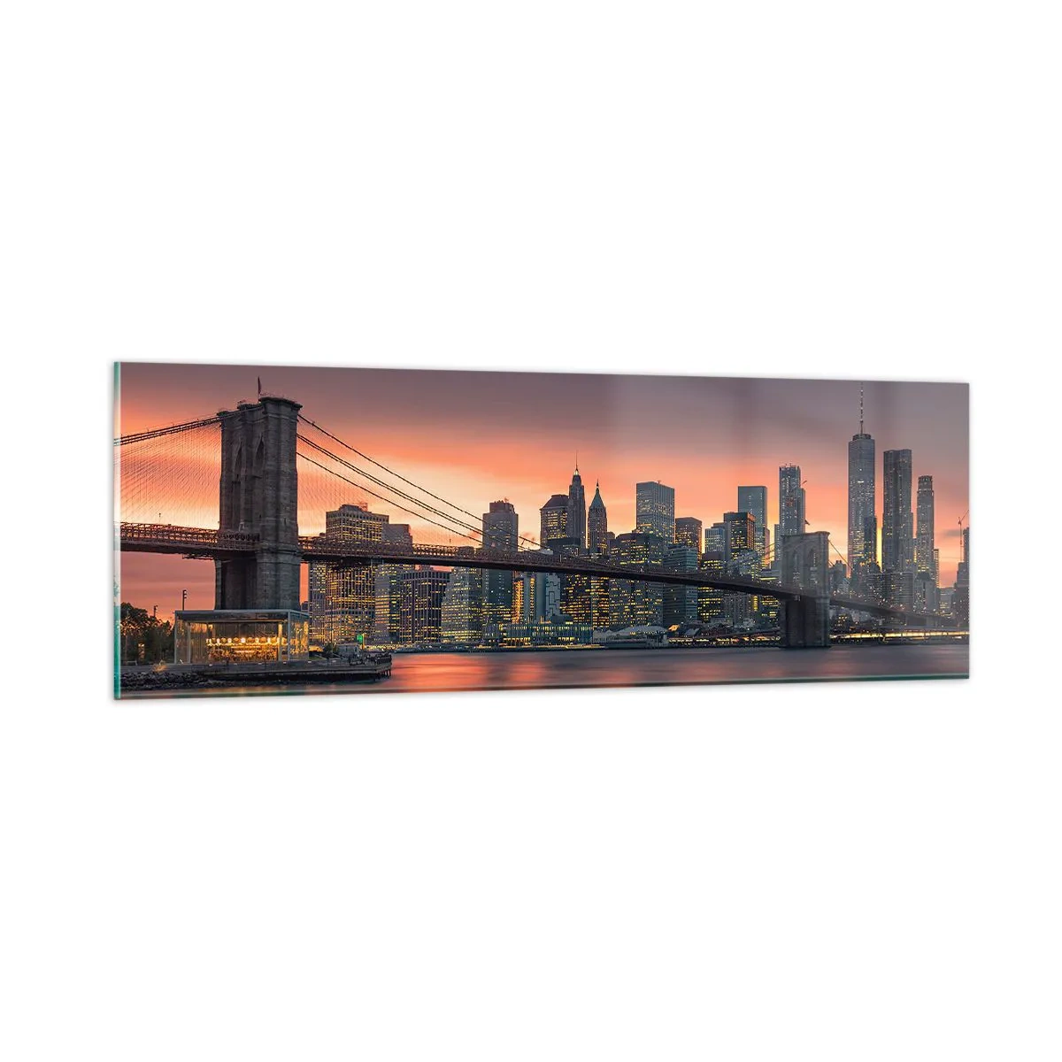 Impression sur verre - Image sur verre - Immergé dans le silence lilas - 90x30 cm