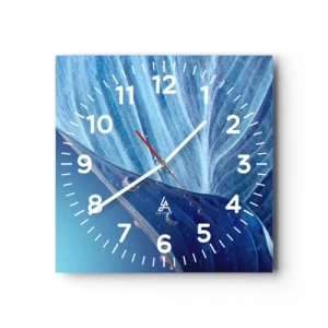 Horloge murale - Pendule murale - Gouttes cachées du bleu - 30x30 cm