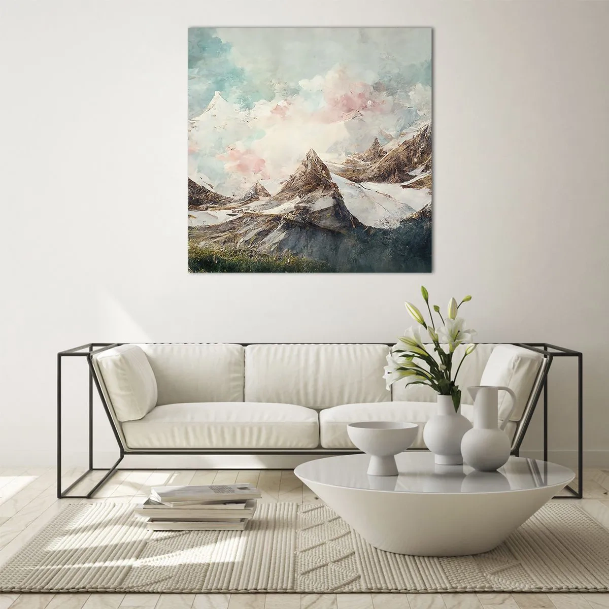 Impression sur verre - Image sur verre - Lames de roche - 60x60 cm