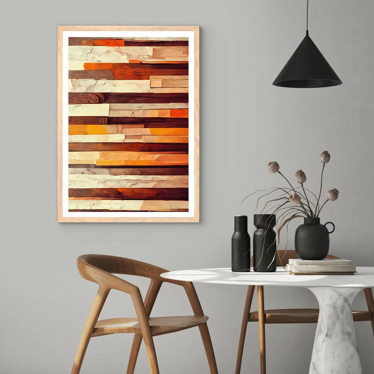 Affiche dans un chêne clair - Poster - Hymne des arbres forestiers - 70x100 cm