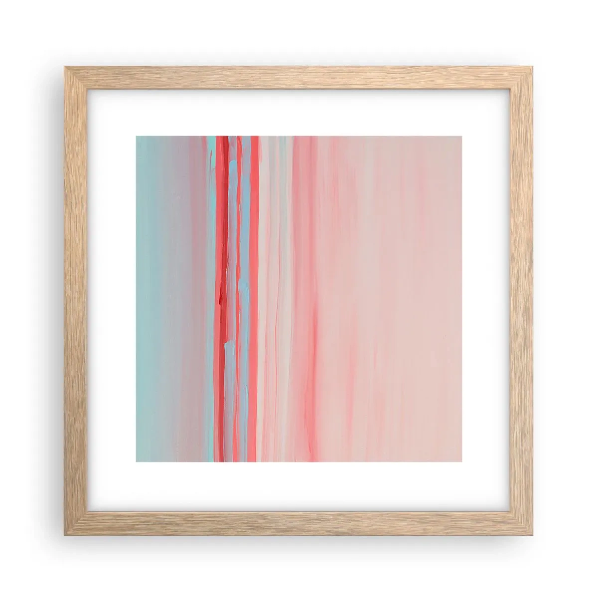 Affiche dans un chêne clair - Poster - Abstraction à l'aube - 30x30 cm