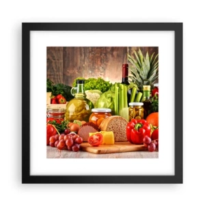 Affiche dans un cadre noir - Poster - Fumé, cuit au four et mariné - 30x30 cm