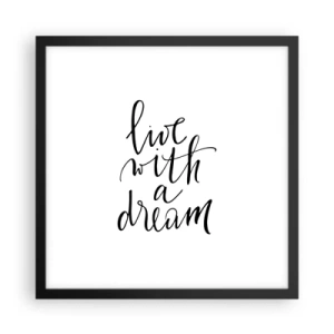 Affiche dans un cadre noir - Poster - Bien sur - 40x40 cm