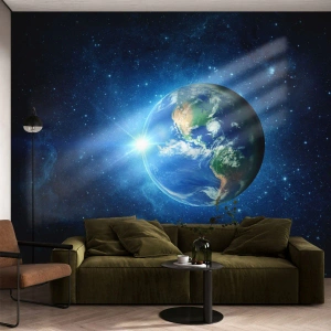 Papier Peint Photo Premium Canvas - Nous sommes au paradis - Cosmos, Planète Terre, Globe - 200x140 cm