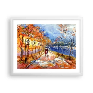 Affiche dans un cadre blanc - Poster - Ensemble jusqu'au bout du temps - 50x40 cm