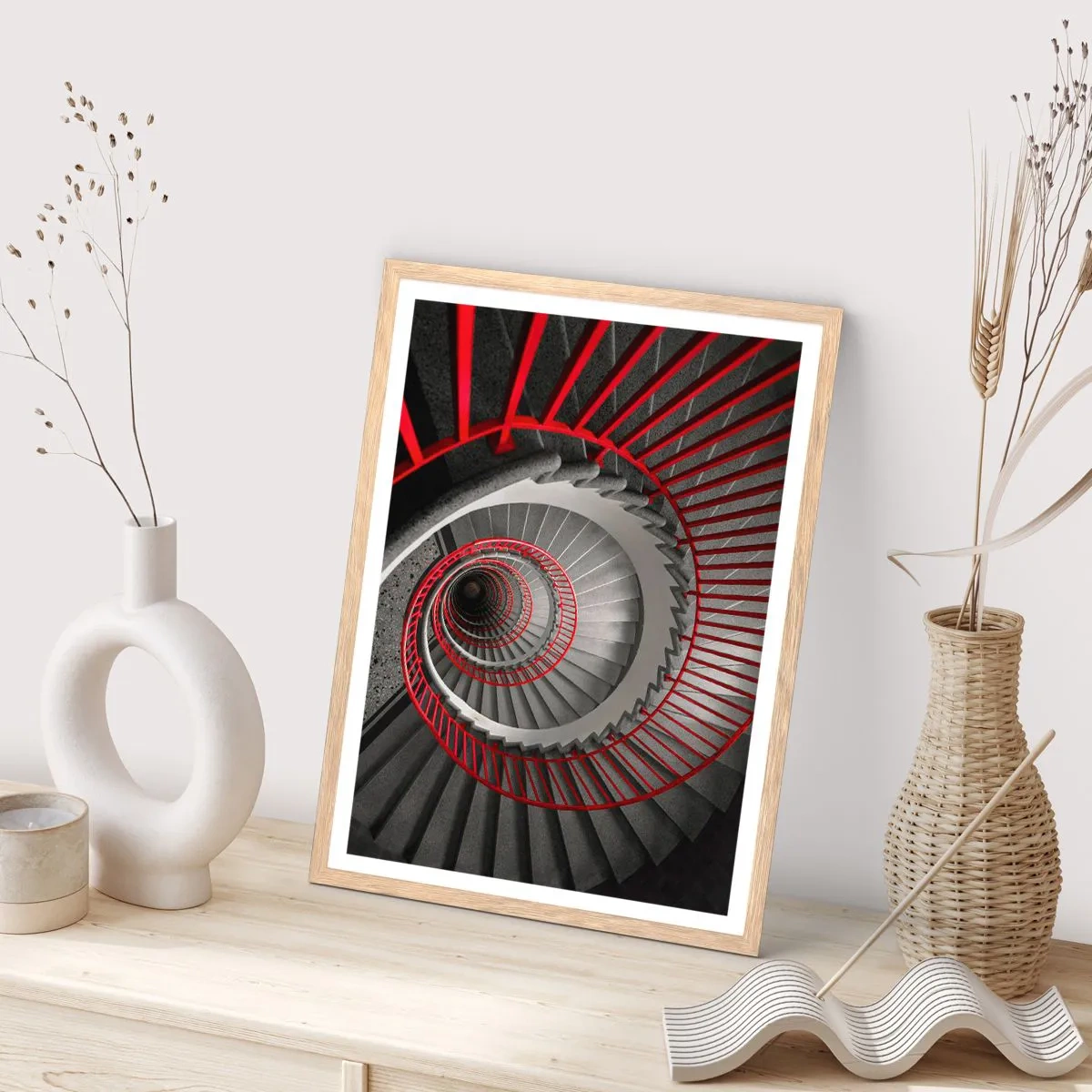 Affiche dans un chêne clair - Poster - Amusement architectural - 70x100 cm