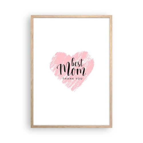 Affiche dans un chêne clair - Poster - Toujours au bon moment - 50x70 cm