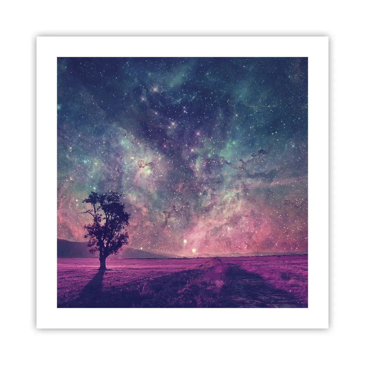 Affiche - Poster - Sous un ciel magique - 50x50 cm