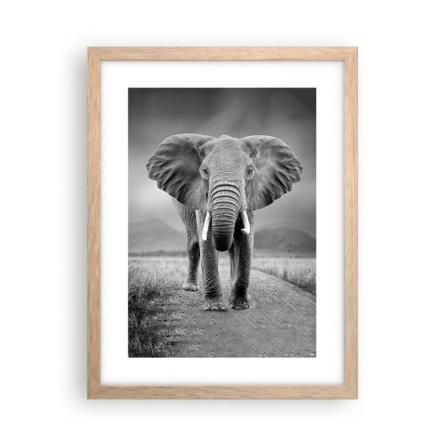 Affiche dans un chêne clair - Poster - Les hôtes vous saluent - 30x40 cm