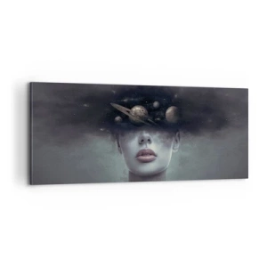 Impression sur toile - Image sur toile - Et les planètes deviennent folles... - 100x40 cm