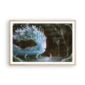 Affiche dans un chêne clair - Poster - Une rencontre fantastique - 91x61 cm