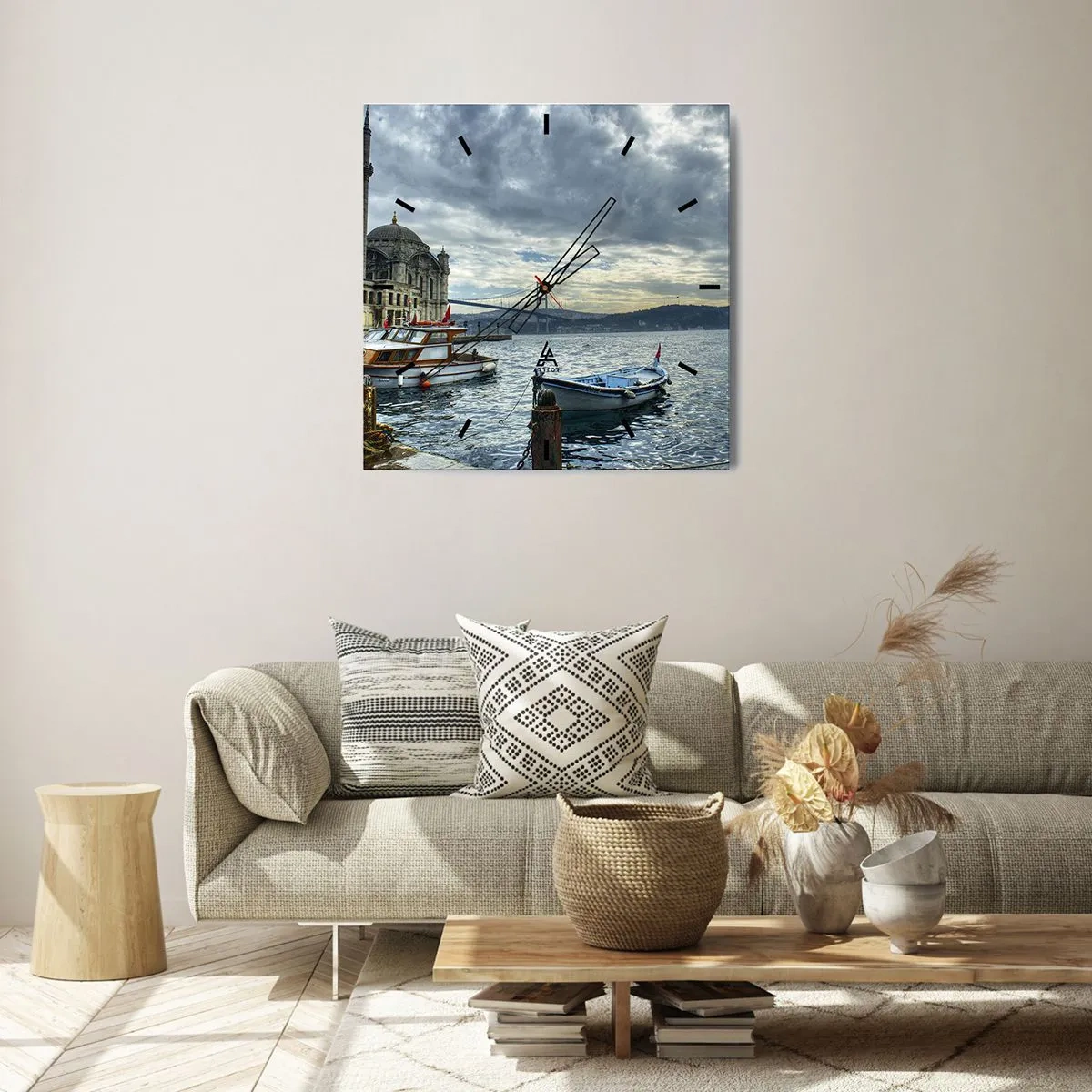 Horloge murale - Pendule murale - Aux confins des mondes - 40x40 cm