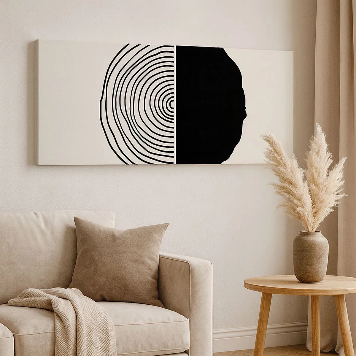 Impression sur toile - Image sur toile - Moitié-moitié - 100x40 cm