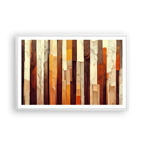 Affiche dans un cadre blanc - Poster - Hymne des arbres forestiers - 91x61 cm