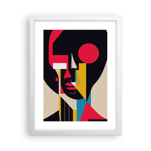 Affiche dans un cadre blanc - Poster - Son monde intérieur - 30x40 cm