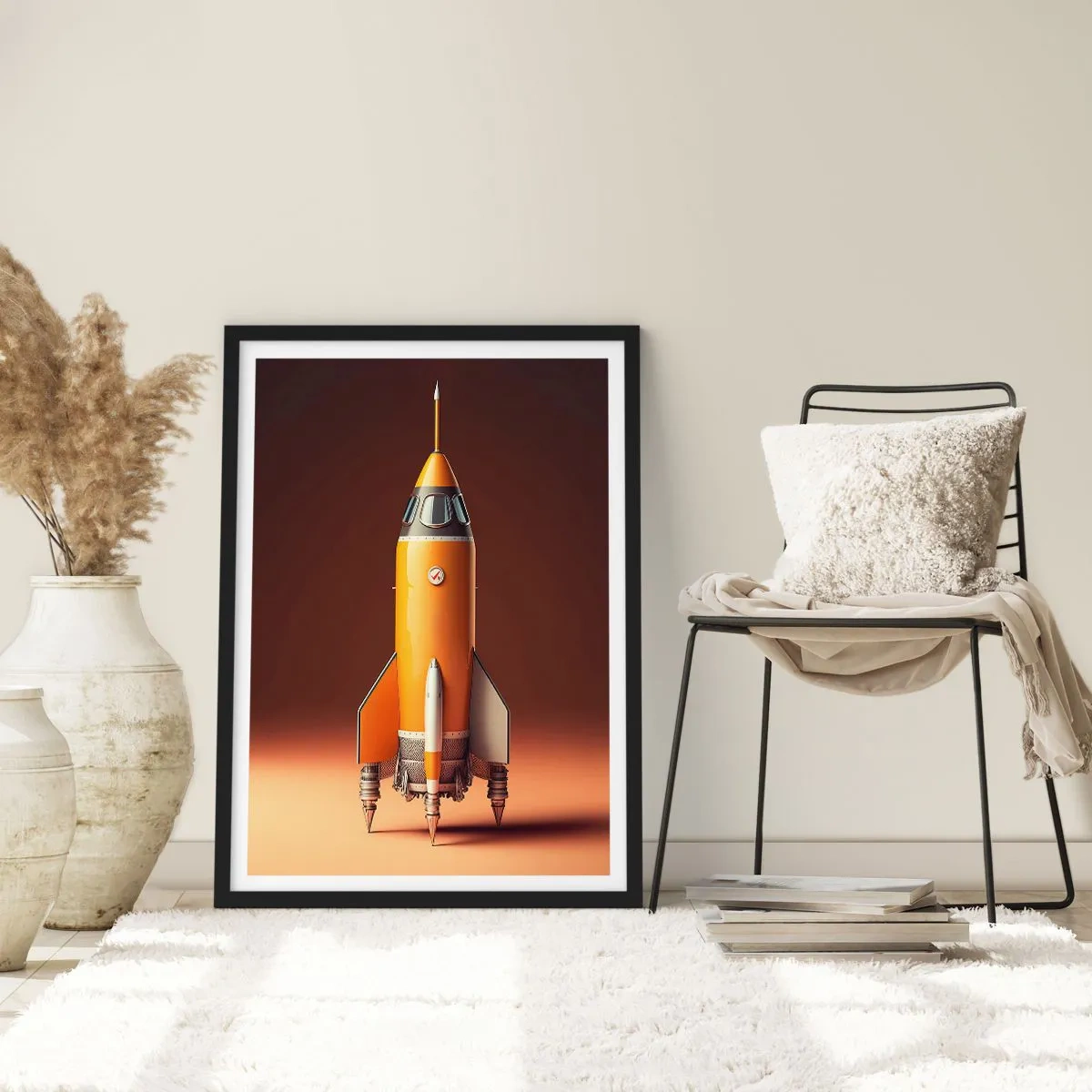 Affiche dans un cadre noir - Poster - Ça commence par un rêve - 40x50 cm