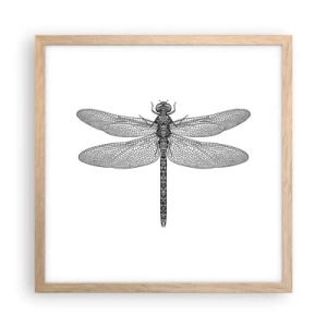 Affiche dans un chêne clair - Poster - Précision de la nature - 40x40 cm