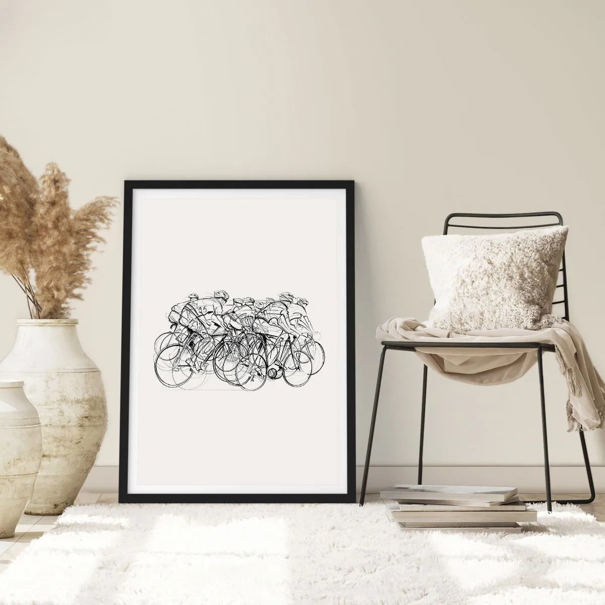 Affiche dans un cadre noir - Poster - Ensemble en équipe - 61x91 cm