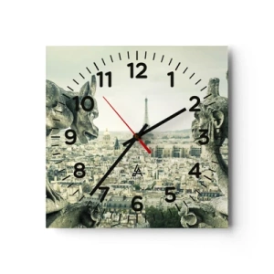 Horloge murale - Pendule murale - Bavardage parisien - 30x30 cm