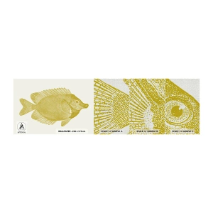 Échantillon de Papier Peint Premium Canvas - Du poisson et c'est tout - Poisson, Bord de mer, Animal - 100x30 cm
