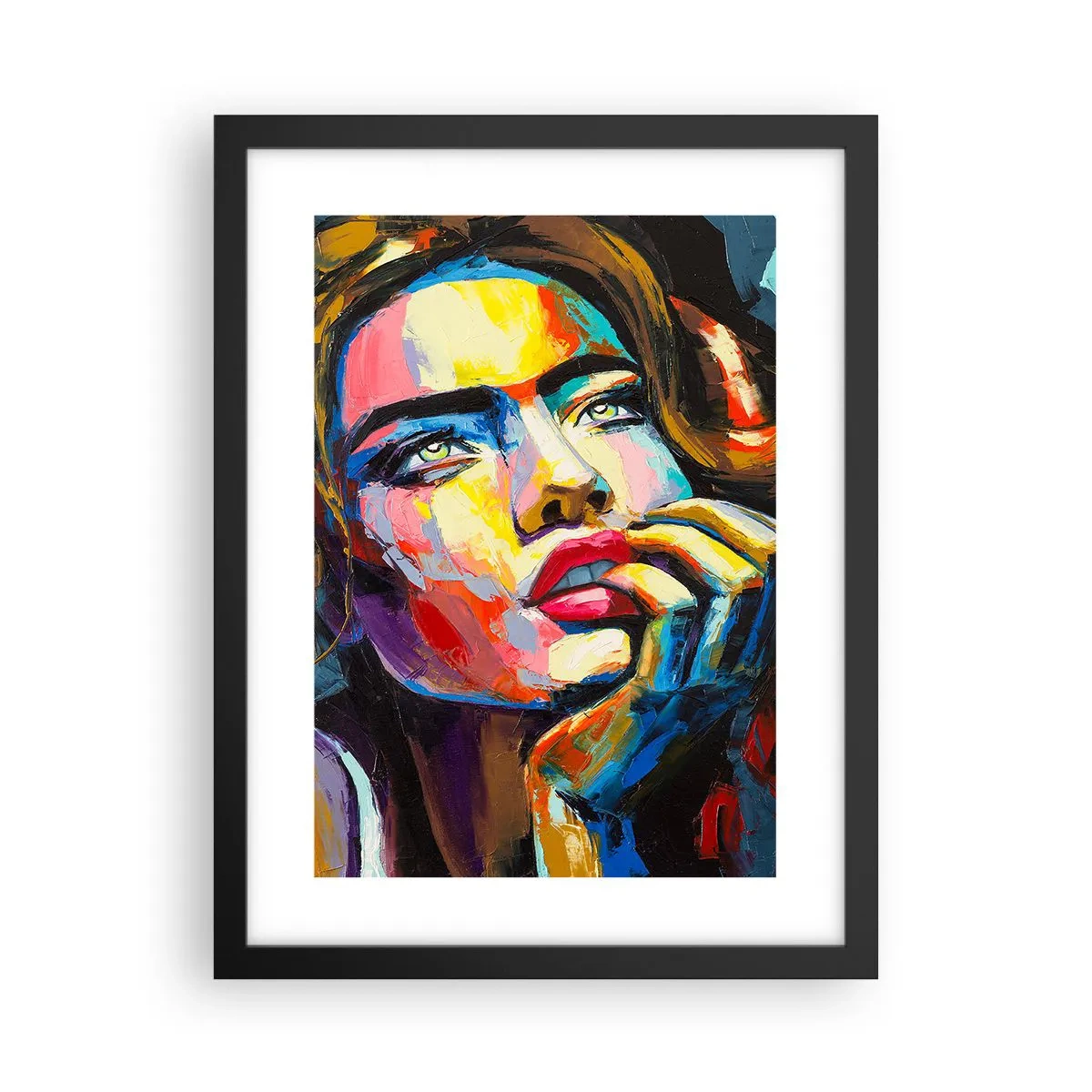 Affiche dans un cadre noir - Poster - Les rêves volent dans le ciel comme des oiseaux - 30x40 cm