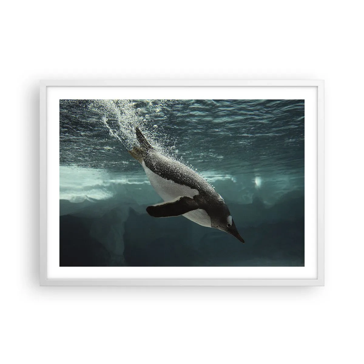 Affiche dans un cadre blanc - Poster - Bienvenue dans mon monde - 70x50 cm