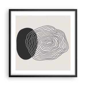 Affiche dans un cadre noir - Poster - Durabilité et oscillation - 50x50 cm