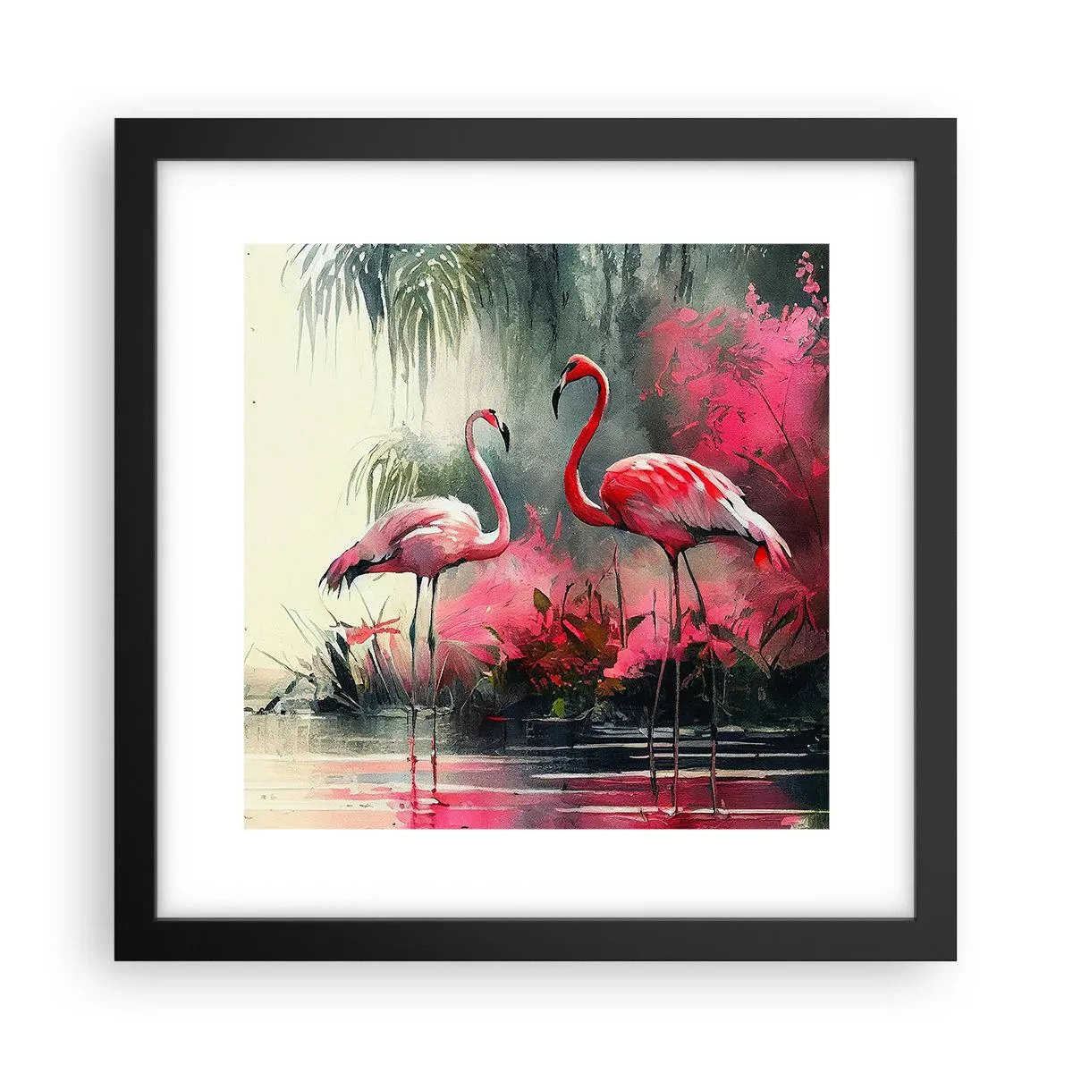 Affiche dans un cadre noir - Poster - Une leçon de grâce naturelle - 30x30 cm