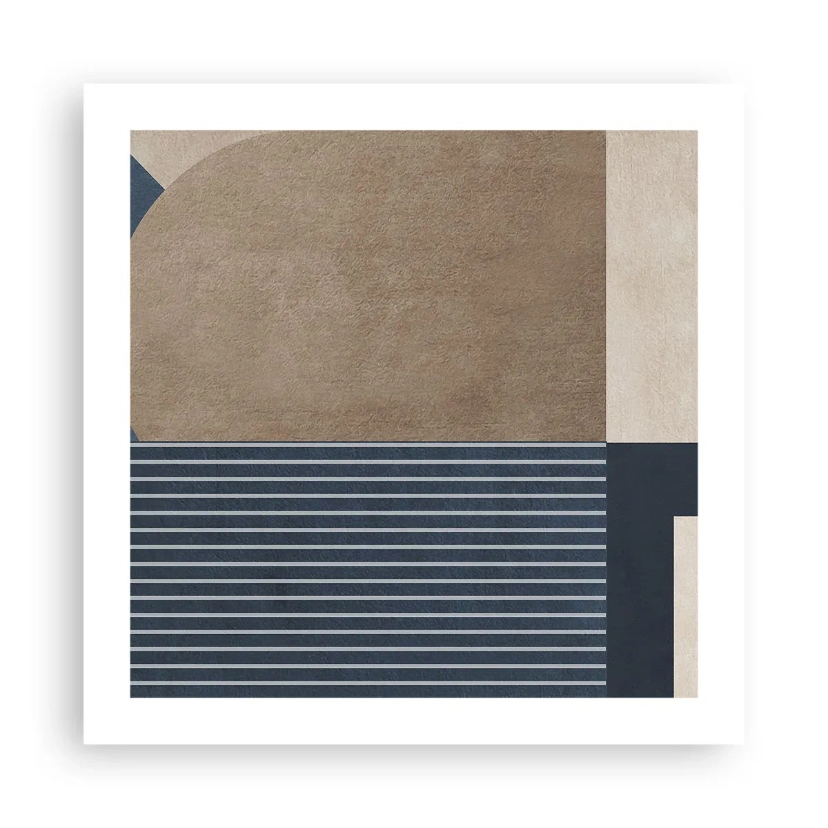 Affiche - Poster - Composition simple et en rondeur - 50x50 cm