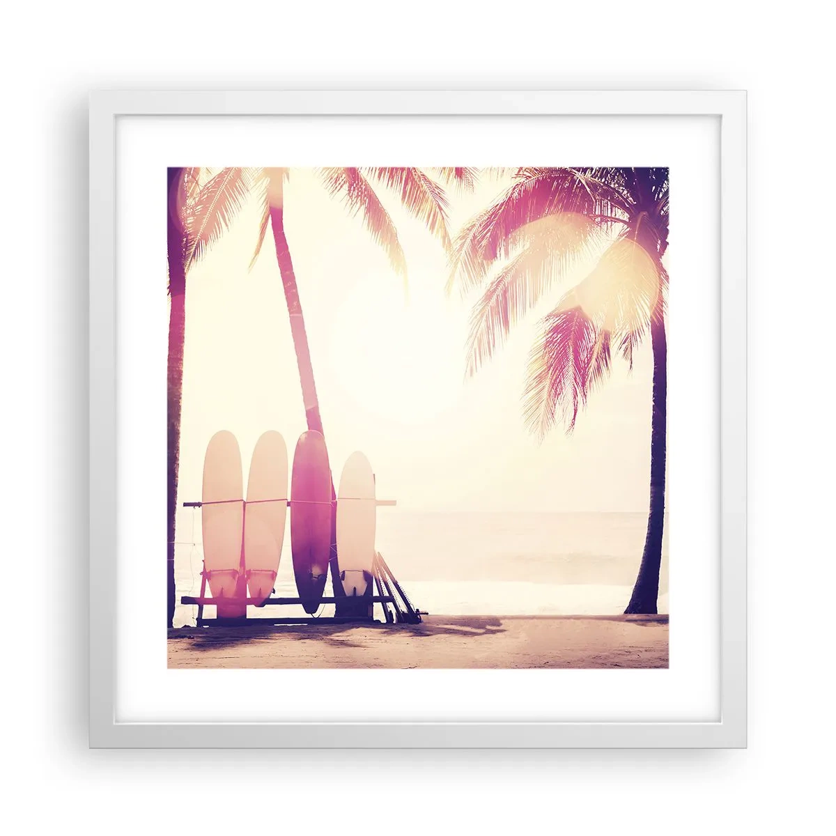 Affiche dans un cadre blanc - Poster - Ca va être une journée magnifique - 40x40 cm