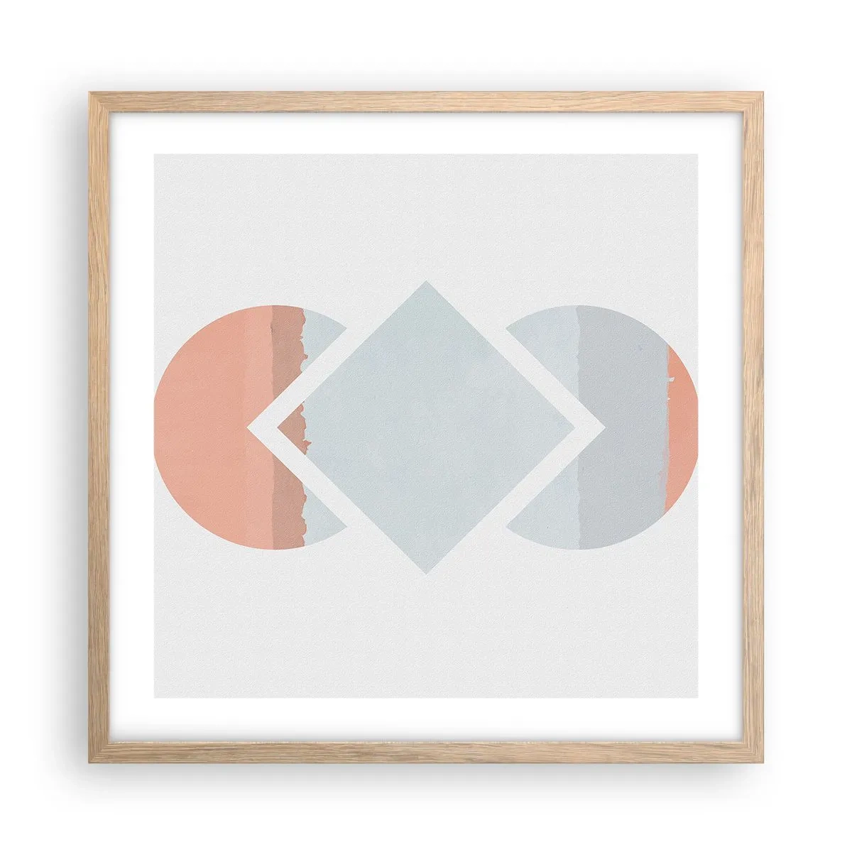 Affiche dans un chêne clair - Poster - La situation est clair - 50x50 cm