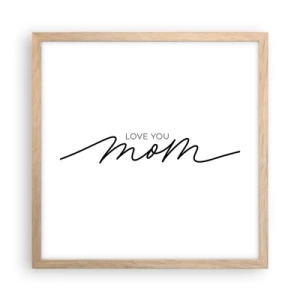 Affiche dans un chêne clair - Poster - Grand chamboulement - 40x40 cm