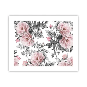 Affiche - Poster - Se perdre dans les fleurs des roses - 50x40 cm
