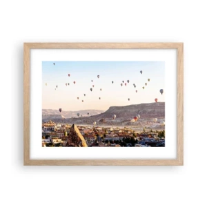 Affiche dans un chêne clair - Poster - Comme des navires dans le ciel - 40x30 cm