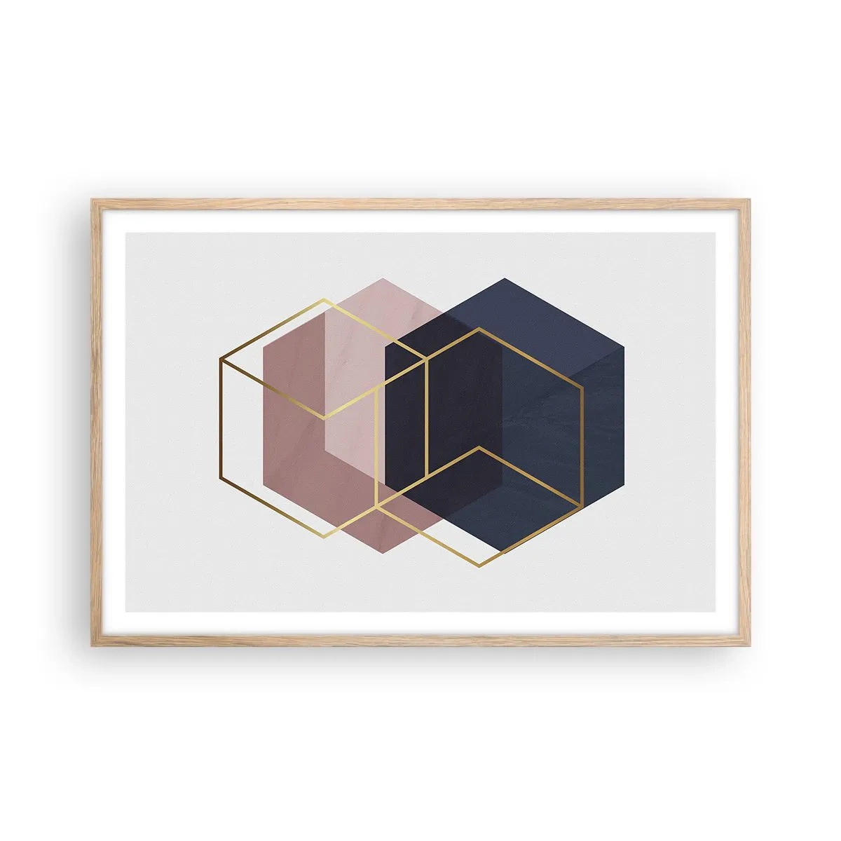 Affiche dans un chêne clair - Poster - Le pouvoir de la simplicité - 91x61 cm