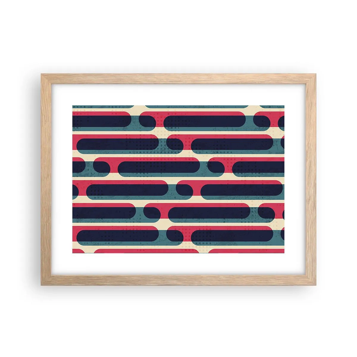 Affiche dans un chêne clair - Poster - En profondeur et sur l'avant - 40x30 cm