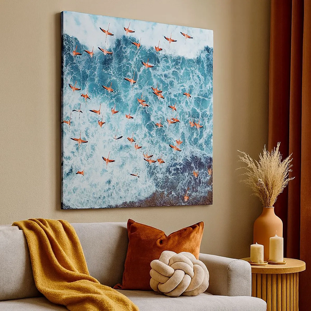 Impression sur toile - Image sur toile - Défilé du bord de mer - 30x30 cm