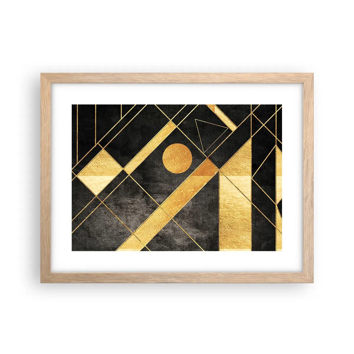 Affiche dans un chêne clair - Poster - Soleil du désert - 40x30 cm