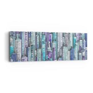 Impression sur toile - Image sur toile - Bleuâtre avec le ciel - 90x30 cm