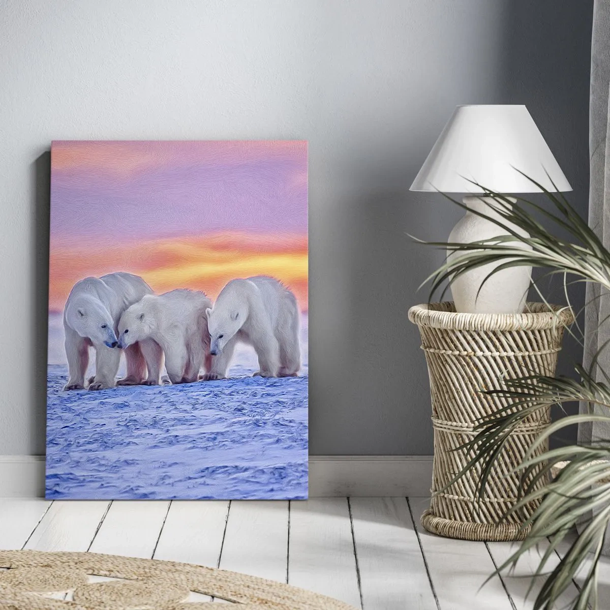 Impression sur toile - Image sur toile - La chaleur familiale suffit - 65x120 cm