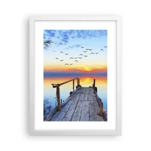 Affiche dans un cadre blanc - Poster - Il est temps de rentrer... - 30x40 cm