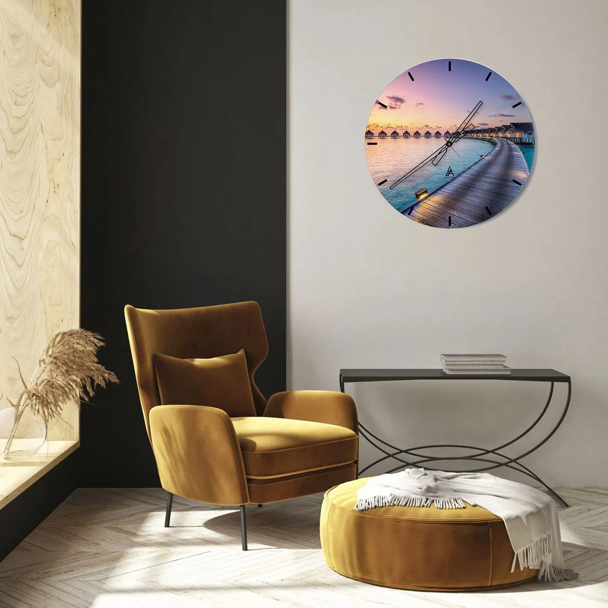 Horloge murale - Pendule murale - Vacances - retour aux sources - 40x40 cm