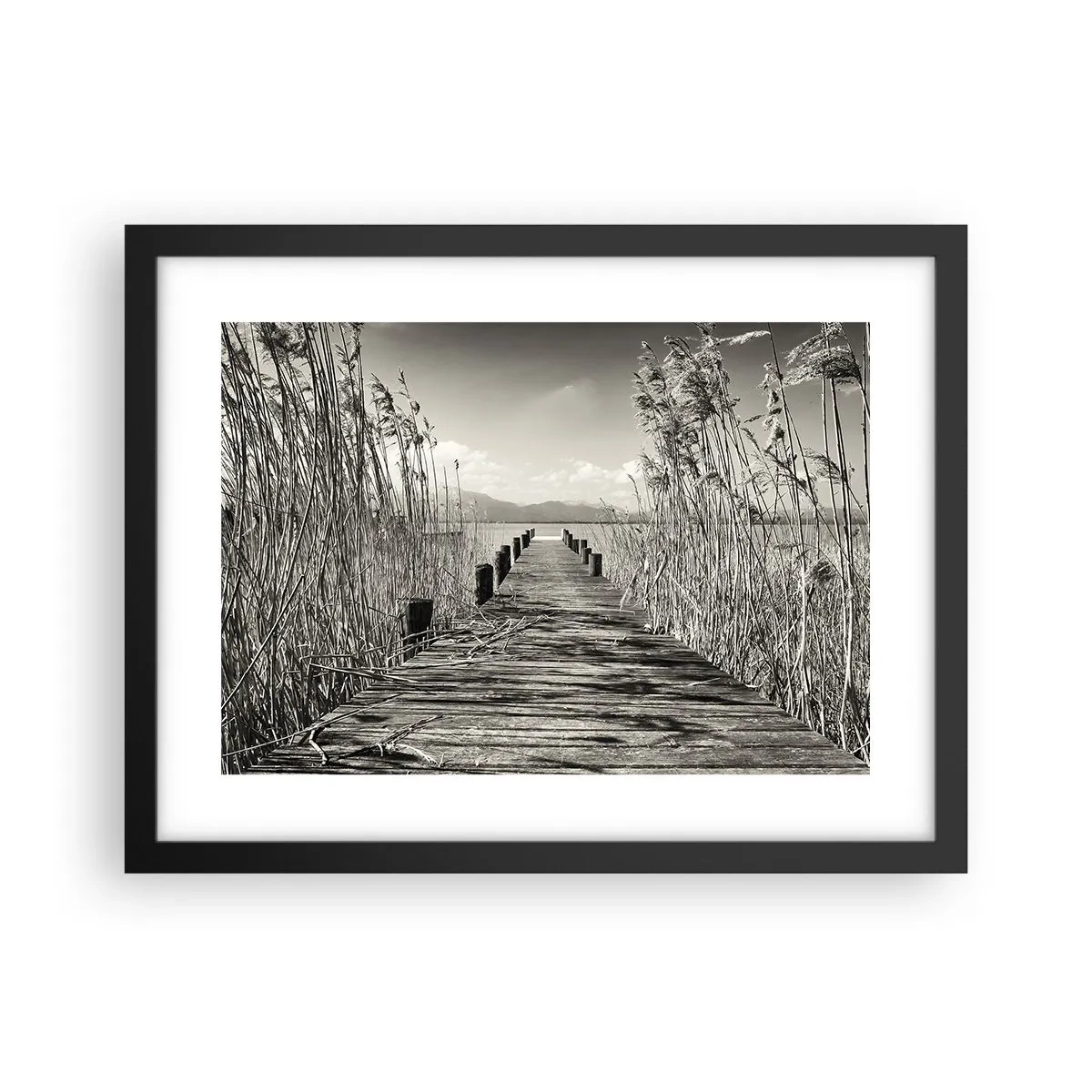 Affiche dans un cadre noir - Poster - Dans le calme de l'herbe - 40x30 cm