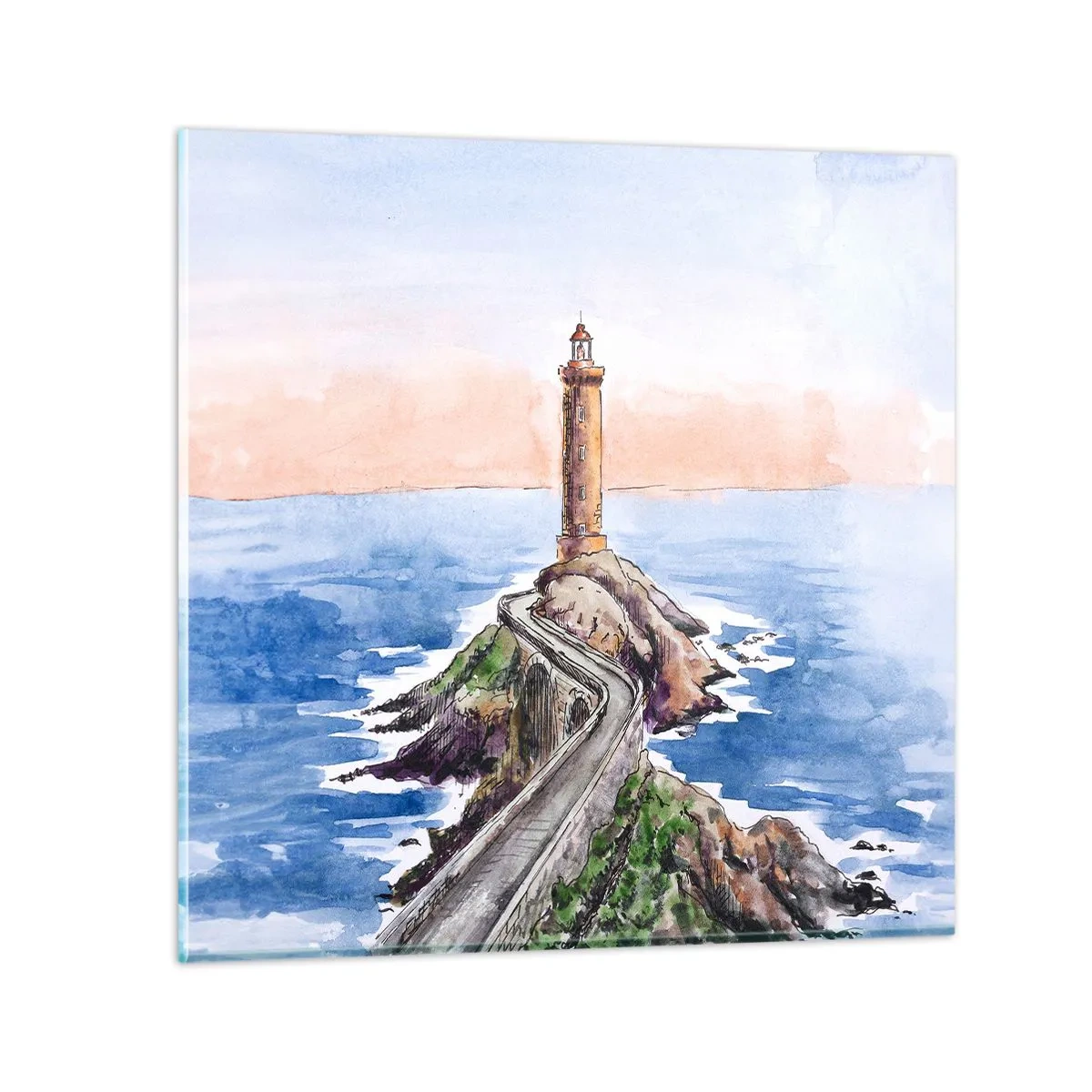 Impression sur verre - Image sur verre - Face à la mer - 60x60 cm