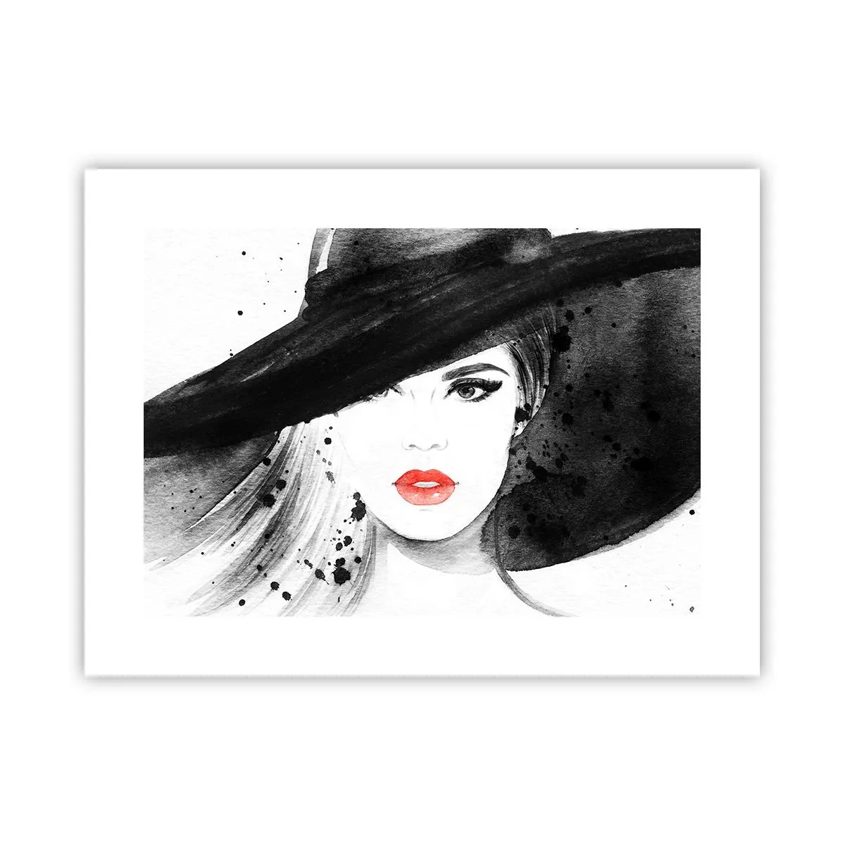 Affiche - Poster - Dame en noir - 40x30 cm