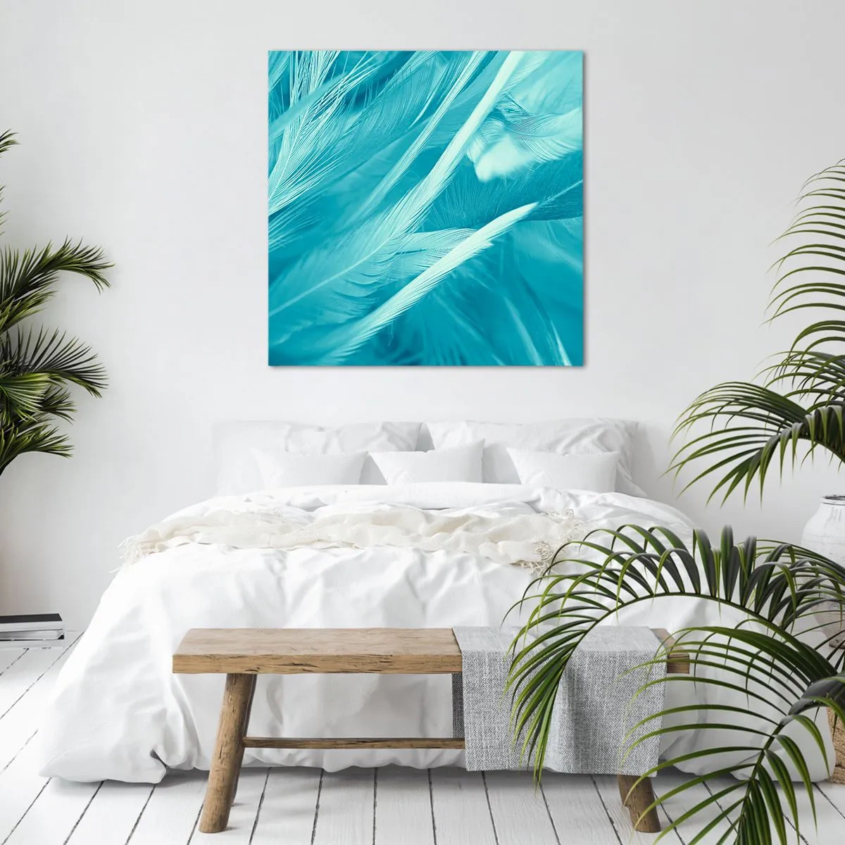 Impression sur toile - Image sur toile - Se noyer dans les plumes - 60x60 cm